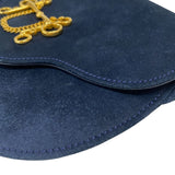エルメス HERMES ソローニュポシェット ○F刻 ネイビー ゴールド金具 ドブリス レディース ショルダーバッグ