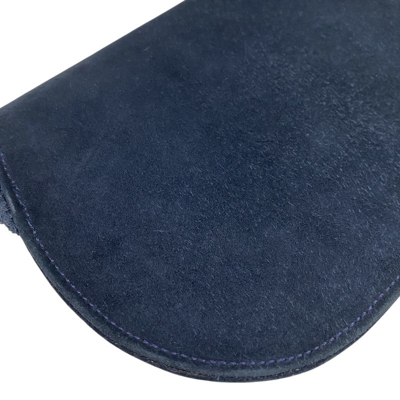 エルメス HERMES ソローニュポシェット ○F刻 ネイビー ゴールド金具