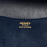 エルメス HERMES ソローニュポシェット ○F刻 ネイビー ゴールド金具 ドブリス レディース ショルダーバッグ