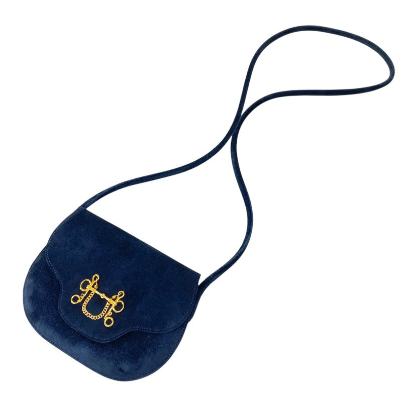 エルメス HERMES ソローニュポシェット ○F刻 ネイビー ゴールド金具 ドブリス レディース ショルダーバッグ エルメス HERMES ソローニュポシェット ○F刻 ネイビー ゴールド金具