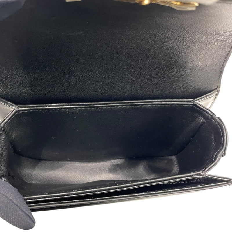 セリーヌ CELINE ミニブサス クレア 10L063 ブラック シャイニーカーフ