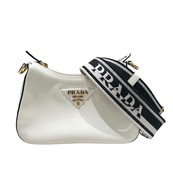 PRADA ホワイト ショルダーバッグ　プラダ プラダ PRADA ヴィッテロダイノソフト ショルダーバッグ 1BH193
