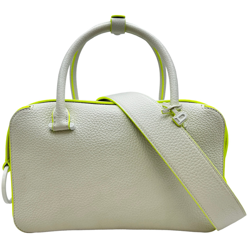 デルヴォー DELVAUX クールボックスMM ホワイト/ライム トリヨン