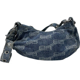 バレンシアガ BALENCIAGA ル カゴール XS 671309 ブルー デニム レディース ショルダーバッグ