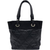 シャネル CHANEL パリビアリッツトートPM A34208 18番台 ブラック シルバー金具 コーティングキャンバス レディース トートバッグ