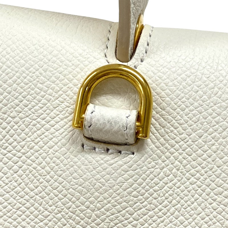 セリーヌ CELINE ベルトバッグ ミニ 176103 ホワイト ゴールド金具 