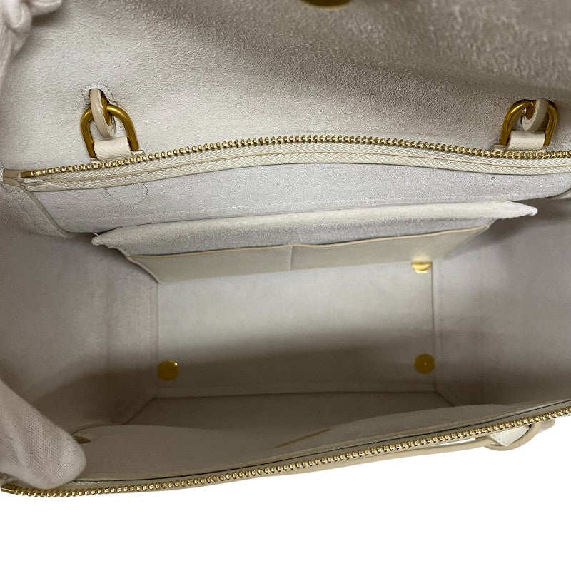 セリーヌ CELINE ベルトバッグ ミニ 176103 ホワイト ゴールド金具 