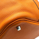 エルメス HERMES ピコタンロックMM □N刻 オレンジ シルバー金具 トリヨン レディース ハンドバッグ