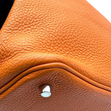 エルメス HERMES ピコタンロックMM □N刻 オレンジ シルバー金具 トリヨン レディース ハンドバッグ