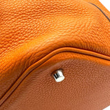 エルメス HERMES ピコタンロックMM □N刻 オレンジ シルバー金具 トリヨン レディース ハンドバッグ