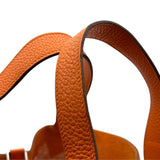 エルメス HERMES ピコタンロックMM □N刻 オレンジ シルバー金具 トリヨン レディース ハンドバッグ