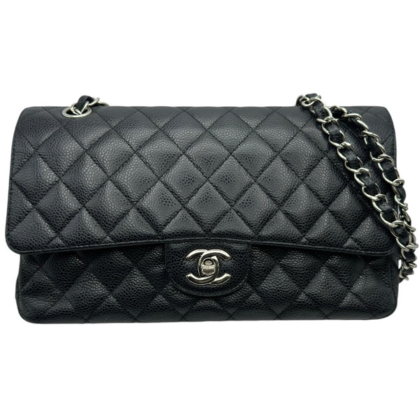 シャネル CHANEL マトラッセ25 A01112 4番台 ブラック シルバー金具 キャビアスキン レディース ショルダーバッグ シャネル CHANEL マトラッセ25 A01112 4番台 ブラック シルバー金具