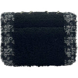 シャネル CHANEL ココマークチェーンショルダー 24番台 ブラック シルバー金具 ツイード レディース ショルダーバッグ