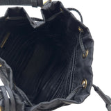 プラダ PRADA トライアングルロゴ バケットバッグ 1BE067 ブラック ナイロン レディース ハンドバッグ