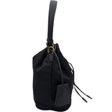 プラダ PRADA トライアングルロゴ バケットバッグ 1BE067 ブラック ナイロン レディース ハンドバッグ