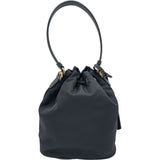 プラダ PRADA トライアングルロゴ バケットバッグ 1BE067 ブラック ナイロン レディース ハンドバッグ