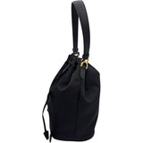 プラダ PRADA トライアングルロゴ バケットバッグ 1BE067 ブラック ナイロン レディース ハンドバッグ