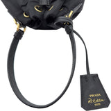 プラダ PRADA トライアングルロゴ バケットバッグ 1BE067 ブラック ナイロン レディース ハンドバッグ