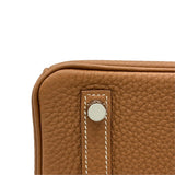 エルメス HERMES バーキン25 K刻 ゴールド シルバー金具 トゴ レディース ハンドバッグ