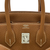 エルメス HERMES バーキン25 K刻 ゴールド シルバー金具 トゴ レディース ハンドバッグ