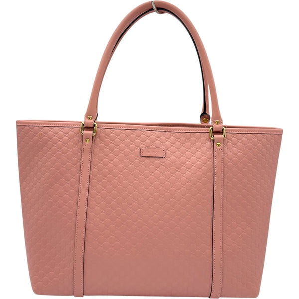 グッチ GUCCI マイクログッチシマ トートバッグ 449647 ピンク レザー