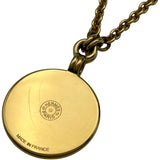 エルメス HERMES メダイユカドリージュPM ネックレス ブラック/ゴールド メタル アクセサリー