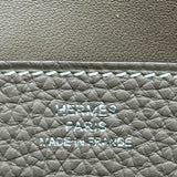 エルメス HERMES ドゴンロング X刻 エトゥープ シルバー金具 トリヨン レディース 長財布