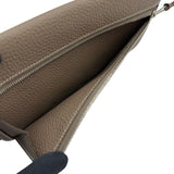 エルメス HERMES ドゴンロング X刻 エトゥープ シルバー金具 トリヨン レディース 長財布