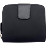 プラダ PRADA トライアングルロゴ コンパクトウォレット 1M0522 ブラック シルバー金具 ナイロン レディース 二つ折り財布