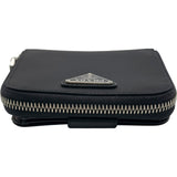 プラダ PRADA トライアングルロゴ コンパクトウォレット 1M0522 ブラック シルバー金具 ナイロン レディース 二つ折り財布