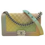 シャネル CHANEL ボーイシャネル25 A67086 25番台 パステル/シルバー金具 キャビアスキン レディース ショルダーバッグ