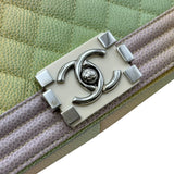 シャネル CHANEL ボーイシャネル25 A67086 25番台 パステル/シルバー金具 キャビアスキン レディース ショルダーバッグ