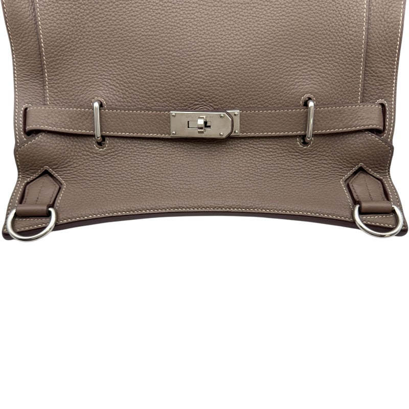 エルメス HERMES ジプシエール34 □M刻 エトゥープ シルバー金具