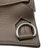 エルメス HERMES ジプシエール34 □M刻 エトゥープ シルバー金具 トリヨン メンズ ショルダーバッグ