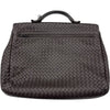 ボッテガ・ヴェネタ BOTTEGA VENETA イントレチャートビジネスバッグ ブラウン　シルバー金具 レザー メンズ ビジネスバッグ