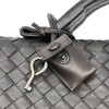 ボッテガ・ヴェネタ BOTTEGA VENETA イントレチャートビジネスバッグ ブラウン　シルバー金具 レザー メンズ ビジネスバッグ