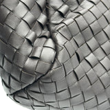 ボッテガ・ヴェネタ BOTTEGA VENETA イントレチャートビジネスバッグ ブラウン　シルバー金具 レザー メンズ ビジネスバッグ