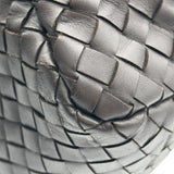 ボッテガ・ヴェネタ BOTTEGA VENETA イントレチャートビジネスバッグ ブラウン　シルバー金具 レザー メンズ ビジネスバッグ