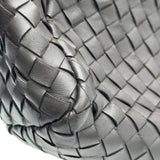 ボッテガ・ヴェネタ BOTTEGA VENETA イントレチャートビジネスバッグ ブラウン　シルバー金具 レザー メンズ ビジネスバッグ