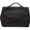 ボッテガ・ヴェネタ BOTTEGA VENETA イントレチャートビジネスバッグ ブラウン　シルバー金具 レザー メンズ ビジネスバッグ