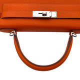 エルメス HERMES ケリー28 外縫い □X刻 フー シルバー金具 エプソン レディース ハンドバッグ