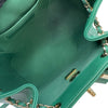 シャネル CHANEL マトラッセ柄 バッグパック グリーン ラムスキン レディース リュック・デイパック
