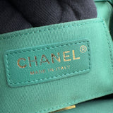 シャネル CHANEL マトラッセ柄 バッグパック グリーン ラムスキン レディース リュック・デイパック