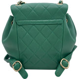 シャネル CHANEL マトラッセ柄 バッグパック グリーン ラムスキン レディース リュック・デイパック
