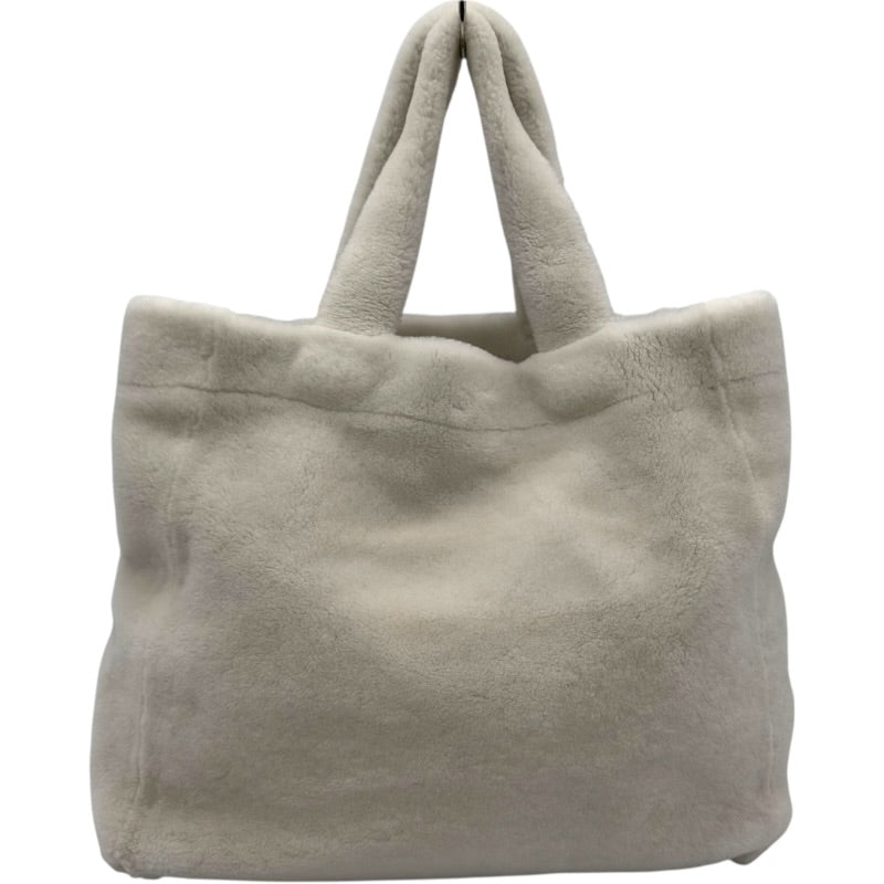 プラダ PRADA テリー トートバッグ 1BG130 ホワイト パイル レディース