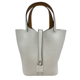 エルメス HERMES ピコタンロックPM エクラ K刻 ニューホワイト/セサミ シルバー金具 トリヨン/スイフト レディース ハンドバッグ