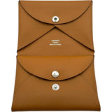 エルメス HERMES カルヴィデュオ W刻 ゴールド シルバー金具 エプソン レディース コインケース