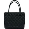 シャネル CHANEL 復刻トート A01804 7番台 ブラック シルバー金具 キャビア レディース トートバッグ