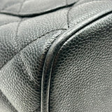 シャネル CHANEL 復刻トート A01804 7番台 ブラック シルバー金具 キャビア レディース トートバッグ