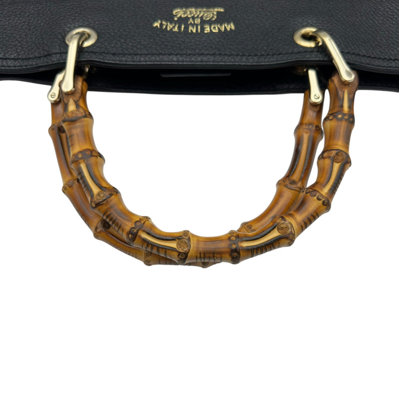 グッチ GUCCI バンブーハンドル トートバッグ 323663 ブラック レザー